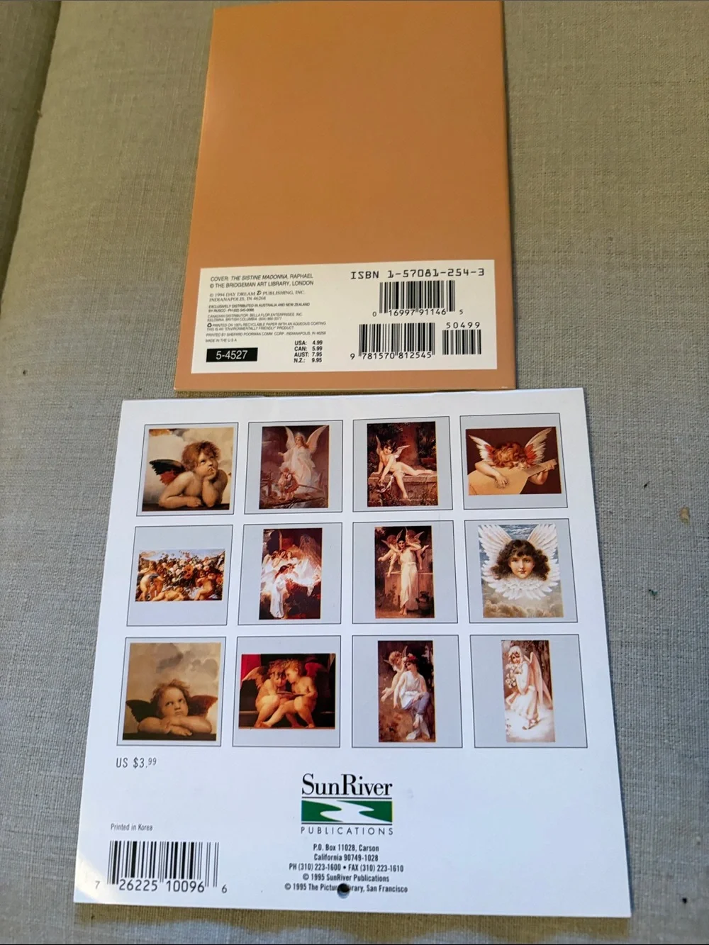 Vintage miniature 1995 pocket planner & 1996 Calendar Angels